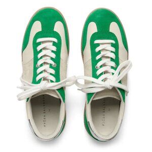 Freda Salvador JACKIE COURT SNEAKER in Green Suede Combo